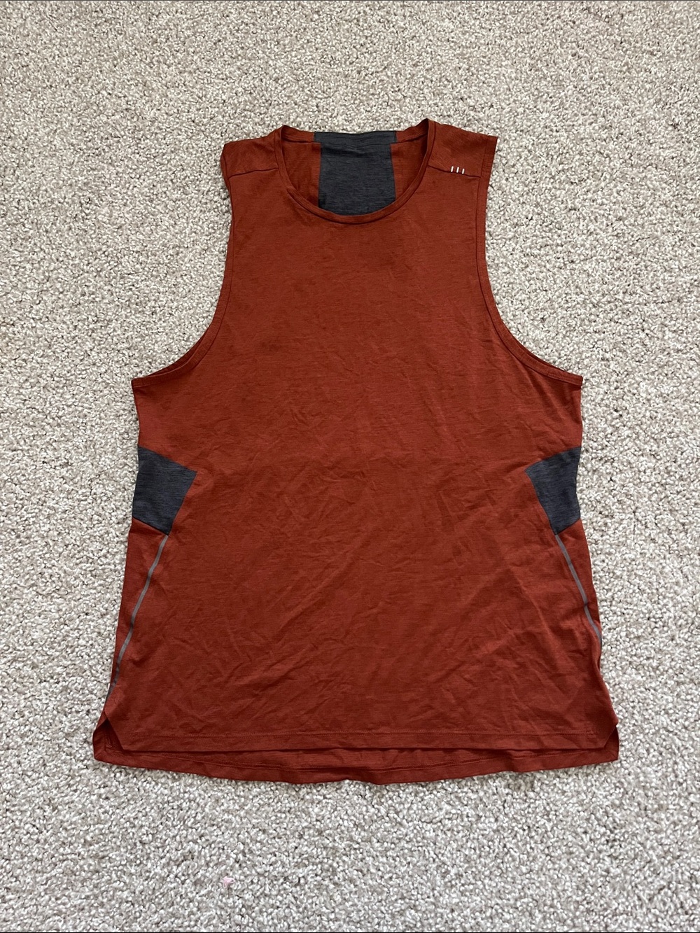 Men's Lululemon Dark Terracotta Fast and Free Tank Size S/M